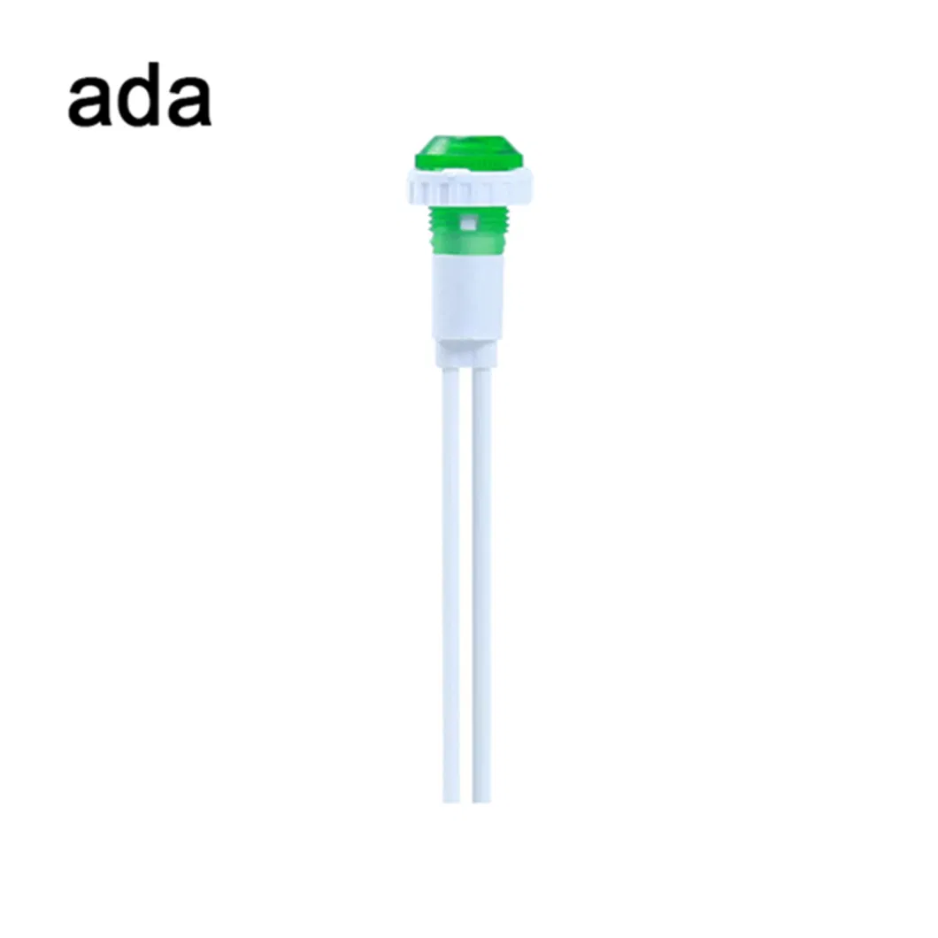 प्लास्टिक 110V एलईडी संकेतक प्रकाश A-19 10 मिमी नीयन पायलट प्रकाश 0