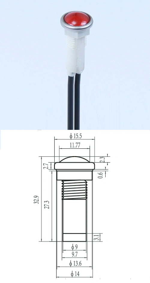 10 मिमी हाई ब्राइट पायलट लैंप कलर इंडिकेटर एलईडी ए-30 0