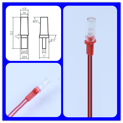 A-06-1S पायलट लैंप 10mm 0.3w रेड एलईडी पायलट लाइट 12V 24V 0